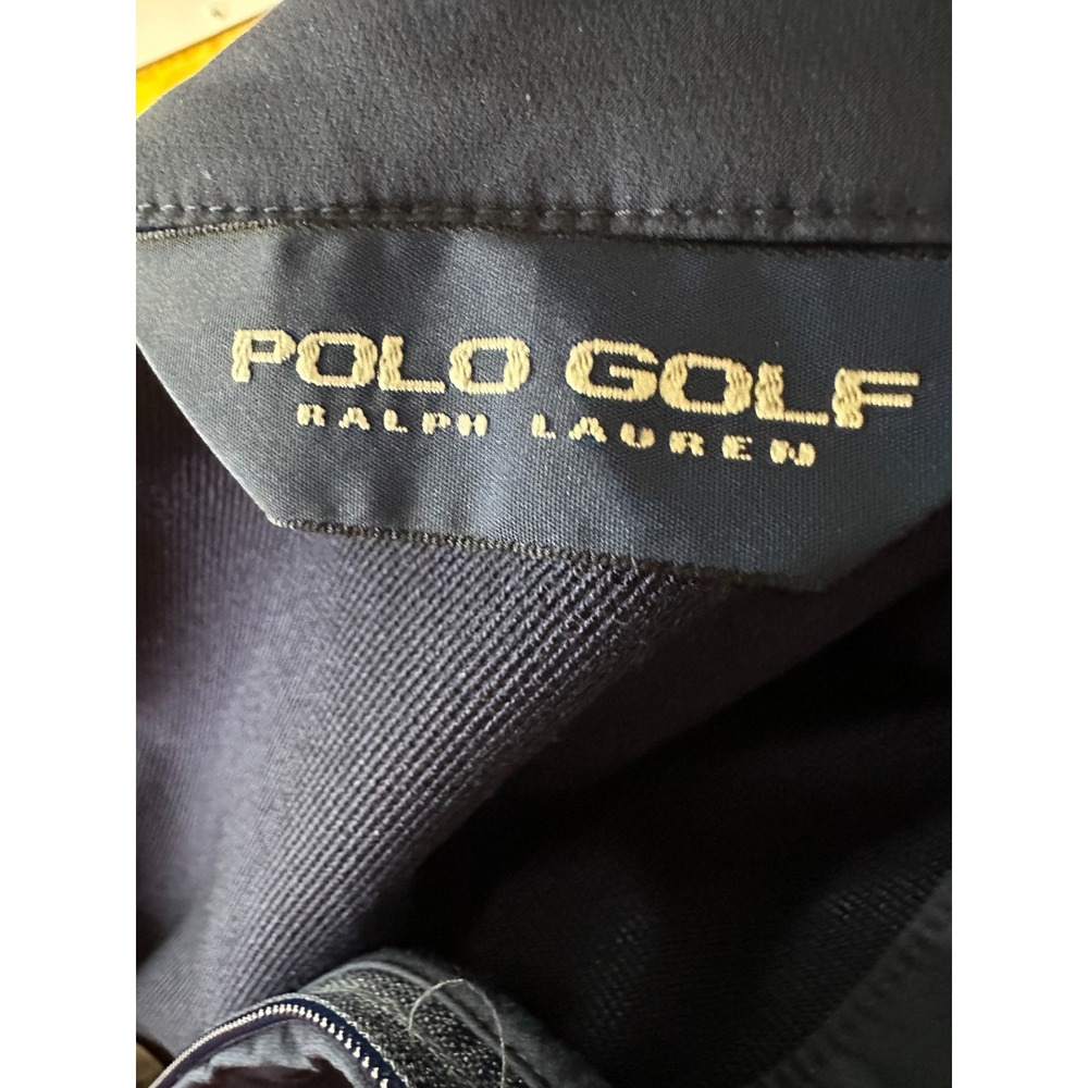 Polo Golf Ralph Lauren Men's Large Vest Blue White Full Zip Y2K Golf Windbreaker - Picture 8 of 16